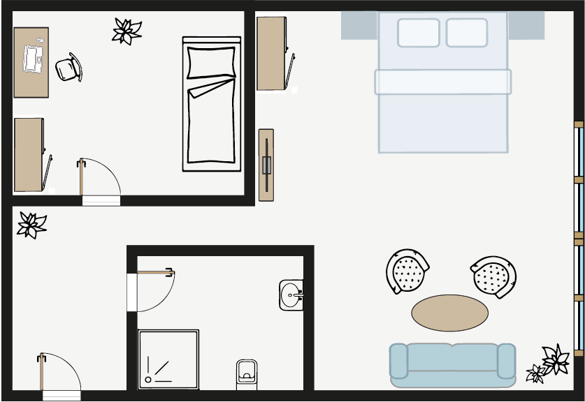 Grundriss der Ferienwohnung